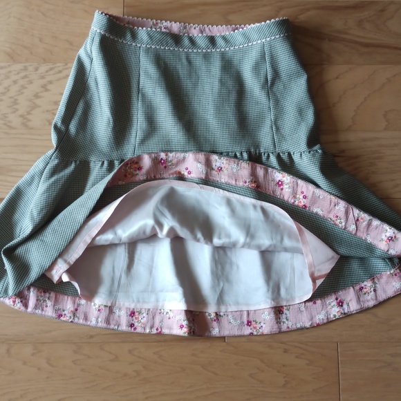 Rebecca Taylor Houndstooth Wool Midi Skirt - Picture 3 of 8